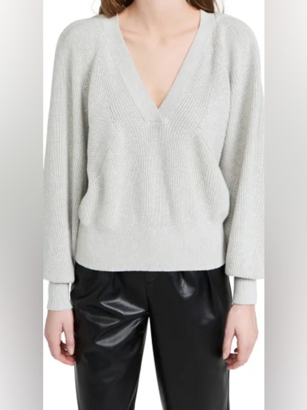 IRO Jamys Sweater Grey Cotton Cashmere Grey Knit Size Small